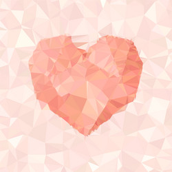 Triangular Mosaic Heart Pattern vector image