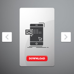 bulk dialog instant mail message glyph icon vector image