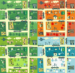 Cartoon city map Royalty Free Vector Image - VectorStock