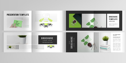 Layouts horizontal presentation design Royalty Free Vector