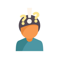 person having many questions with question marks vector image
