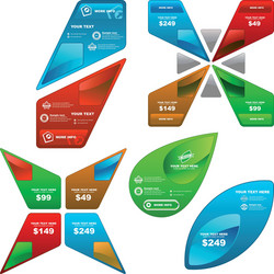 set of web elements vector image