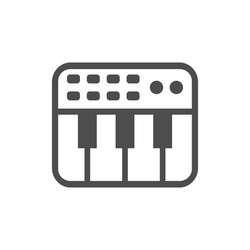 Simple Midi Keyboard Icon vector image