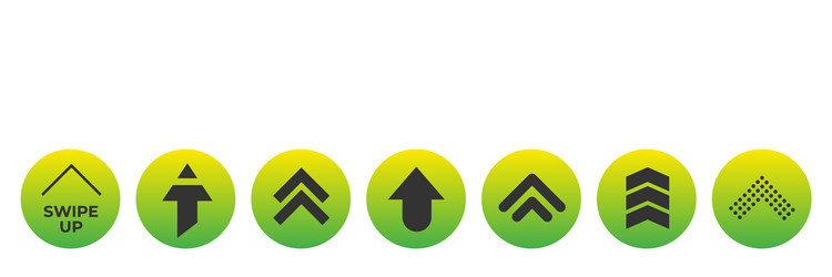 template swipe up buttons colorful gradient web vector image