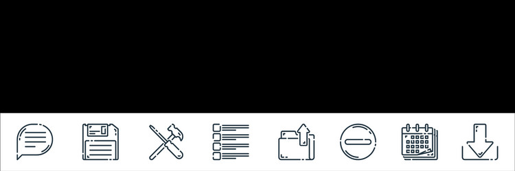 user interface line icons linear set quality vector image