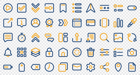 basic user interface essential set colored vector image