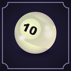 Billiard ball - realistic design Royalty Free Vector Image