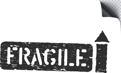 fragile arrow up grunge box sign for cargo vector image