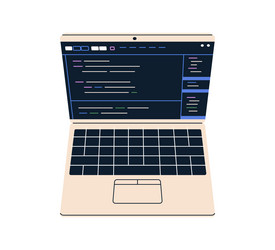 Laptop Keyboard Code Display vector image