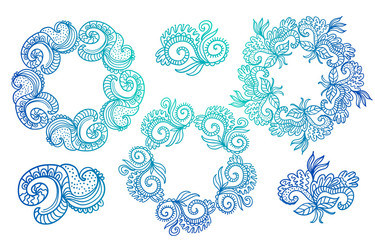 ornate frames and scroll elements vector image