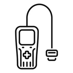 portable gaming console with controller connecting vector image