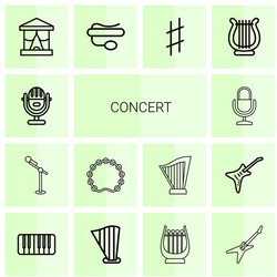 14 concert icons vector