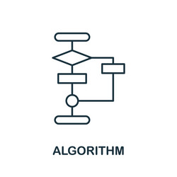 Algorithm line icon creative outline design from vector