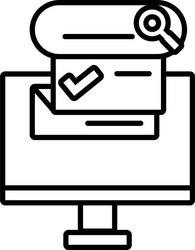 Computer screen with digital technology in white vector