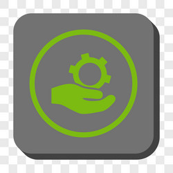 engineering service rounded square button vector image