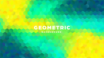 Hexagonal polygonal abstract background colorful vector