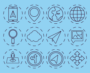 navigation and location design vector image