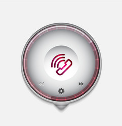 phone support web button vector image
