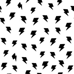 random thunder backdrop seamless pattern on white vector image