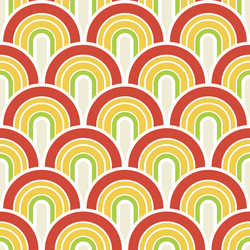 Retro Scallop Pattern Set vector image