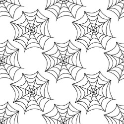 Spider web seamless pattern halloween texture Vector Image