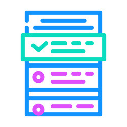 Task list color icon vector