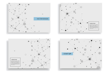 Abstract composition with connect dots and lines vector