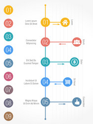 Abstract Data Chart with Icons vector image