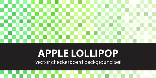 checkerboard pattern set apple lollipop vector