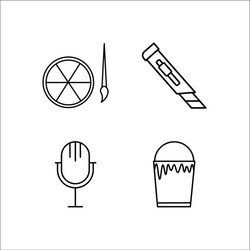 Design and studio simple linear icon setsimple vector