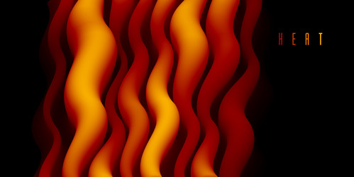 Gradient color 3d flame fluid shape abstract vector