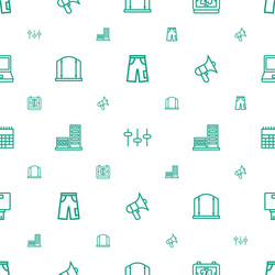 modern icons pattern seamless white background vector