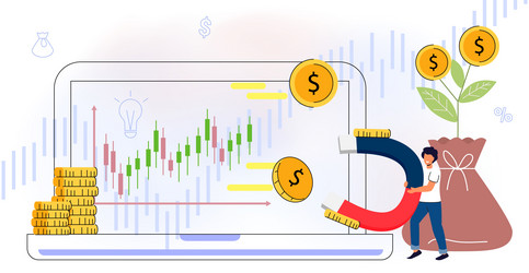 monetization concept online e-commerce marketer vector