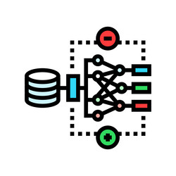 reinforcement learning machine color icon vector image