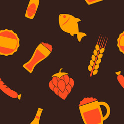 seamless pattern with consumption of beer vector image