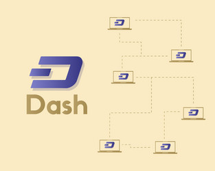 dash blockchain concept technology background vector image