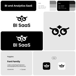 monochrome template for bi and analytics saas vector image
