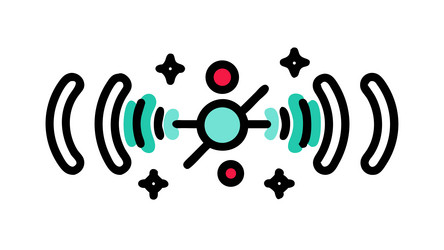 abstract network connection dynamic data flow vector image