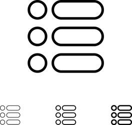 list task text write bold and thin black line vector image
