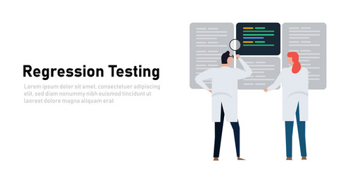 regression testing to ensure that previously vector image