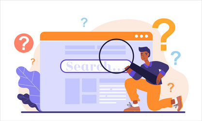 searching browsing internet vector image