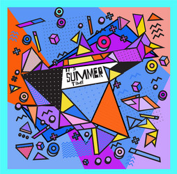 triangle geometric forms for summer design event vector