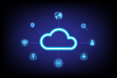 cloud computing technology data storage vector image