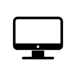 Computer icon isolated on white pc symbol Vector Image