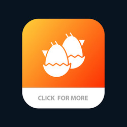 egg baeaster nature mobile app button android vector image