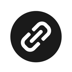 Flat Link Icon - Connection Symbol vector