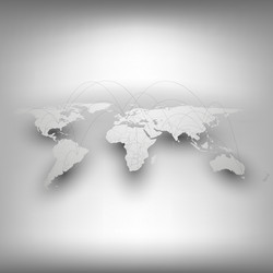 Global Network Connection Map vector image