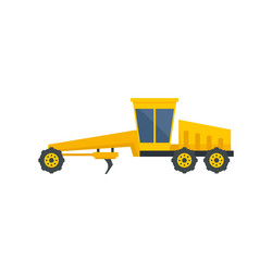 grader machine icon flat isolated vector image
