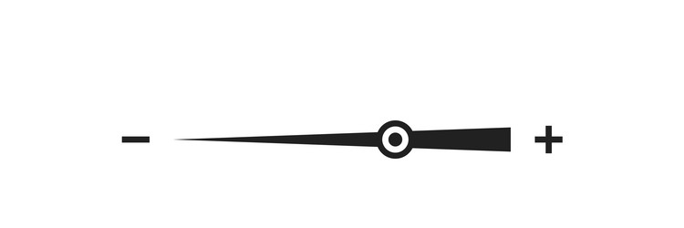 Horizontal indicator ruler bar icon scale meter vector