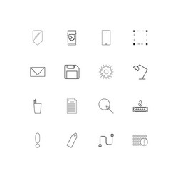 internet technologies linear thin icons set vector image